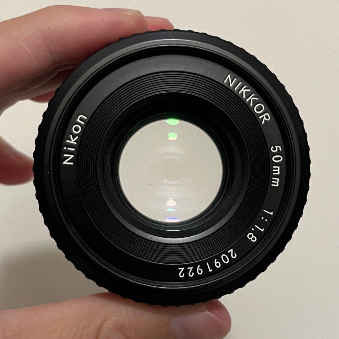 美品Nikon 50mm f1.8 AIS 日本內銷版餅乾鏡大光圈定焦鏡, 相機攝影