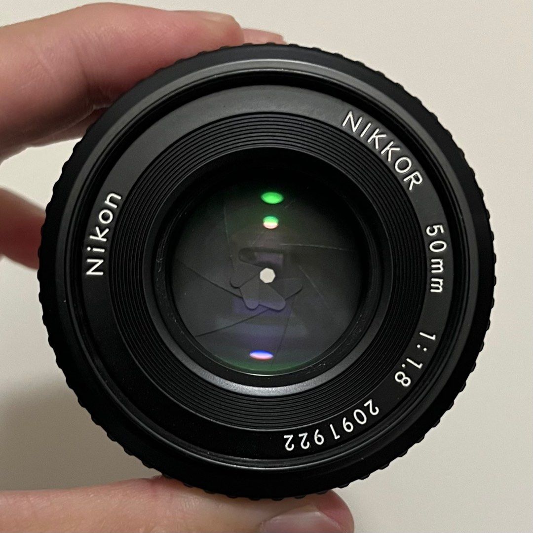 美品Nikon 50mm f1.8 AIS 日本內銷版餅乾鏡大光圈定焦鏡, 相機攝影