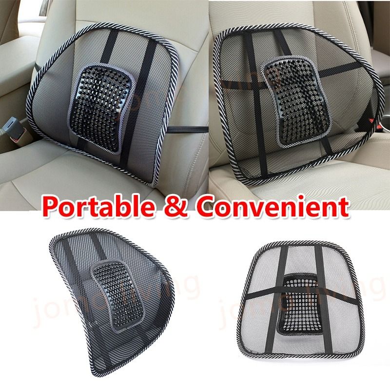 Adjustable Lumbar Spinal Back Support Ergonomic Car Seat Cushion Furniture Home Living Home Decor Cushions Throws on Carousell