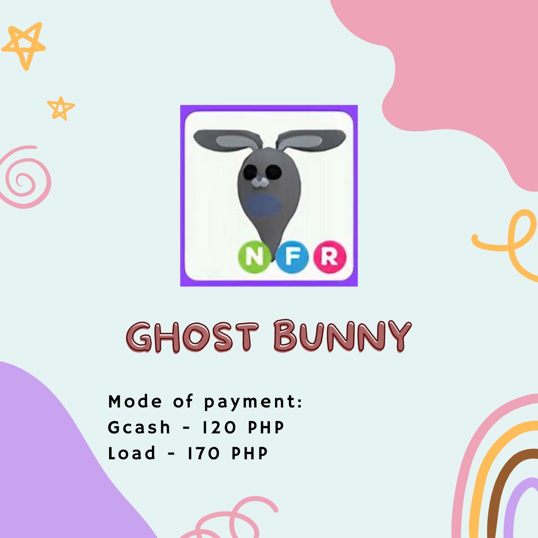 ADOPT ME NFR GHOST BUNNY (NEON FLY RIDE) on Carousell