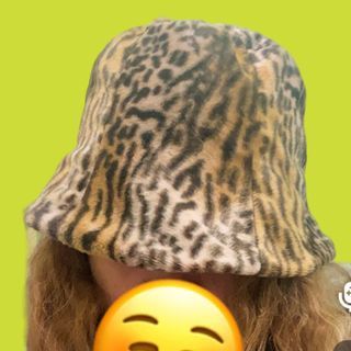 Animal Print Faux Fur Bucket Hat