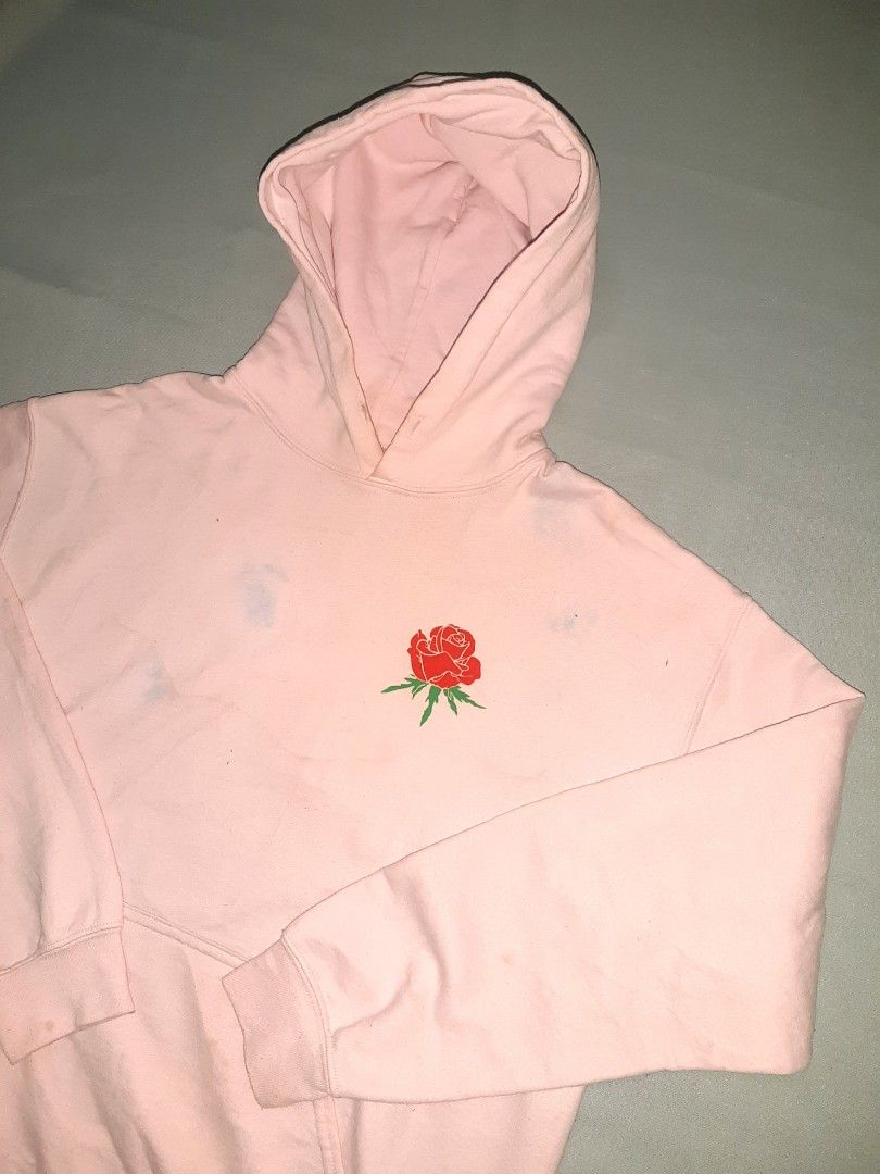 Artist union pink rose hoodie hotsell