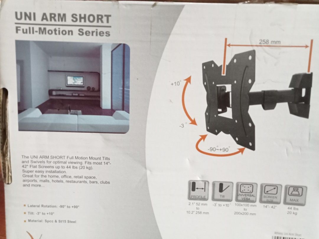 athletic Uni arm short full motion series, Computers & Tech, Parts