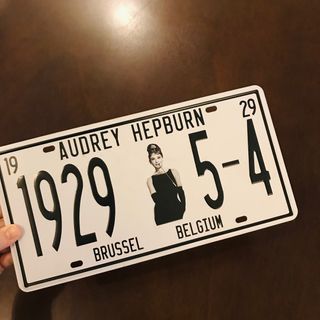 Audrey Hepburn License Plate
