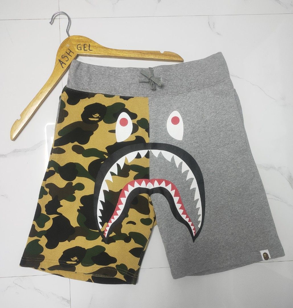 Grey and camo bape shorts top