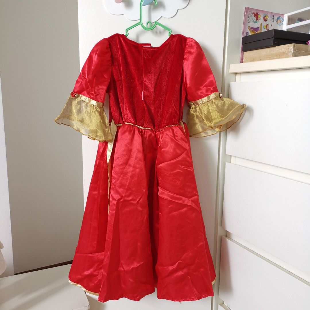 Red and gold disney princess dress best sale