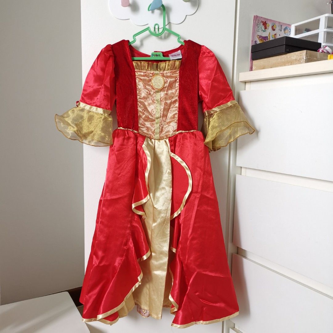 Red and gold disney princess top dress