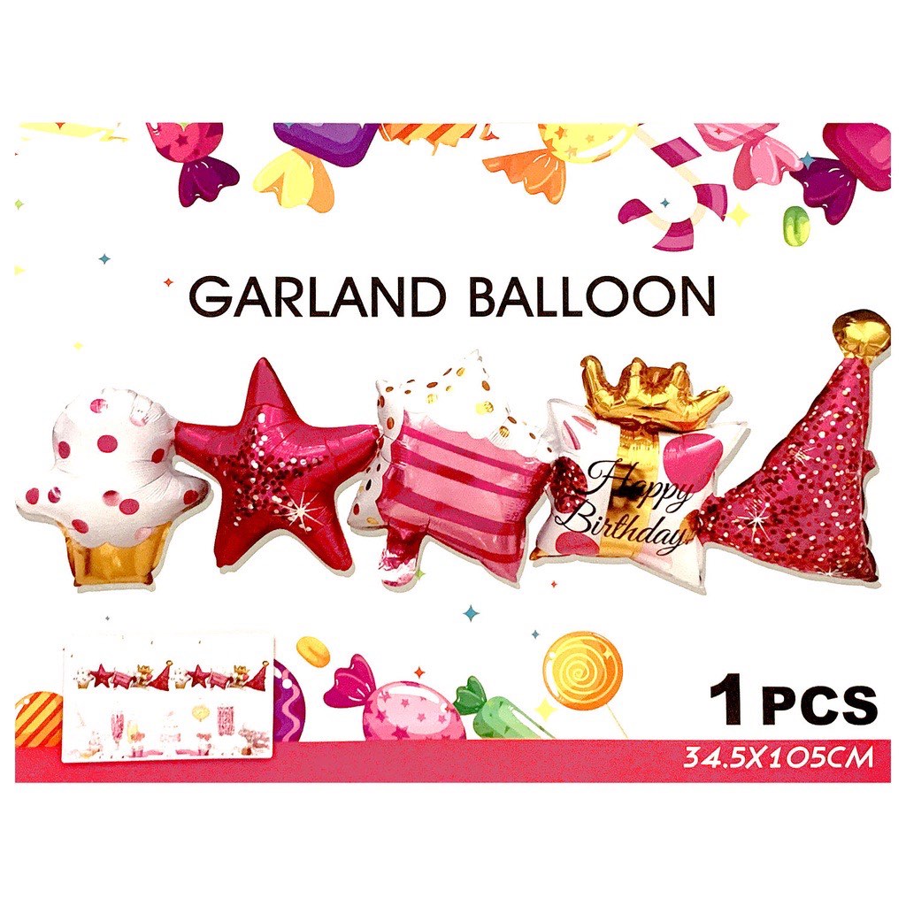 Birthday Balloon Garland Party Needs Foil Balloon, Hobbies & Toys