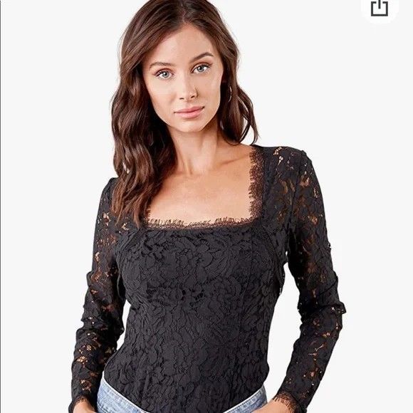Black Lace bodysuit, Women's Fashion, Dresses & Sets, Rompers on Carousell