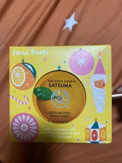 Body shop gift set: satsuma body butter and grapefruit shower gel