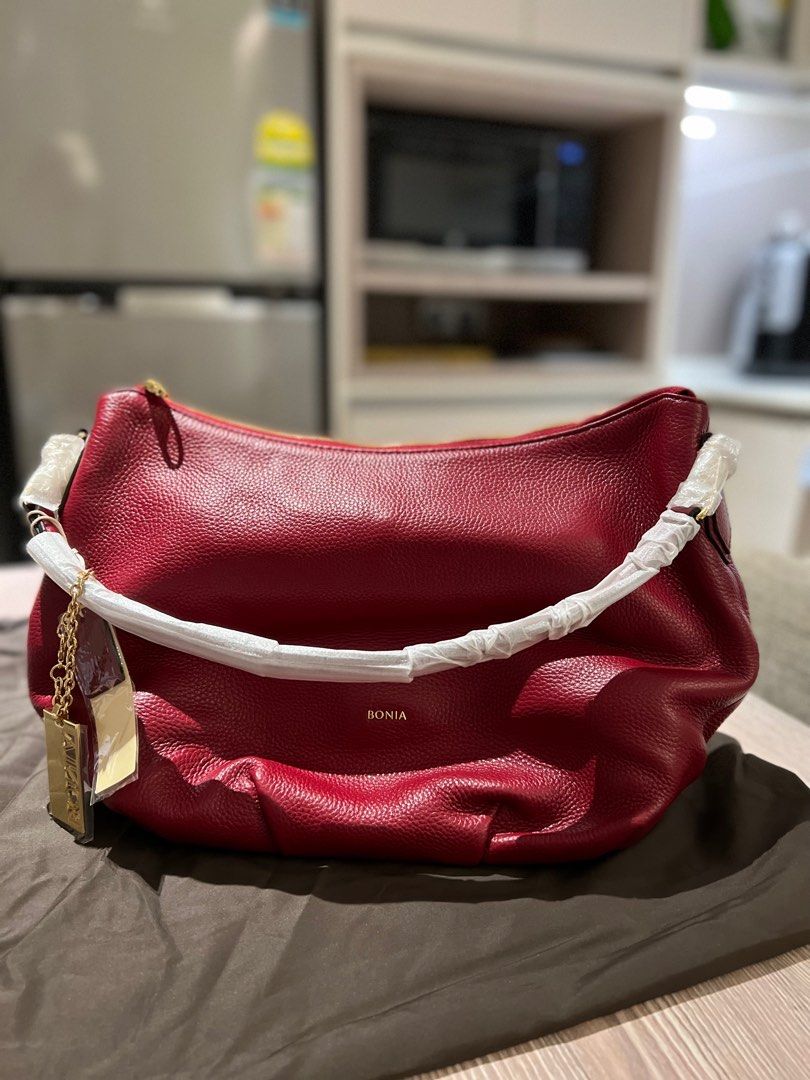 Bonia red bag discount