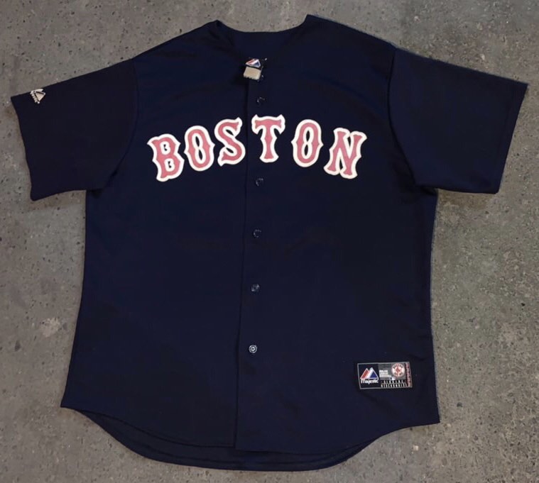 Vintage Boston Red Sox Majestic Authentic Red MLB Sewn SATIN 