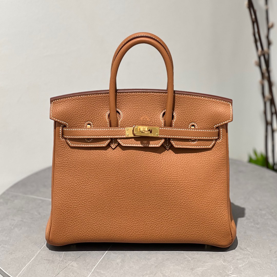 INSTOCK] Hermes Birkin 25,Gris Etain in Togo. RGHW, Stamp D, Luxury, Bags &  Wallets on Carousell