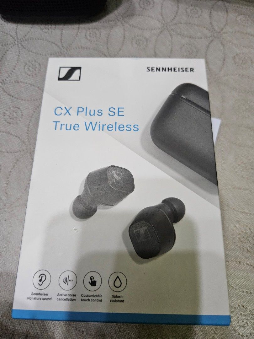 Brand New Sennheiser earphone (No COD or COP) (Category: Earphones) located in Calamba. Submitted by purple_1230 (Listing ID 1233996886, Image 1). Description: PLEASE READ BEFORE INQUIRING! LOW BALLERS WILL NOT BE ENTERTAINED! Payment first, no COP or COD available. Please respect my terms. Please negotiate with respect. Wag pong sagad ang tawad because this is a brand new item.. Brand New Sennheiser CX Plus SE True Wireless. Opened the box to te