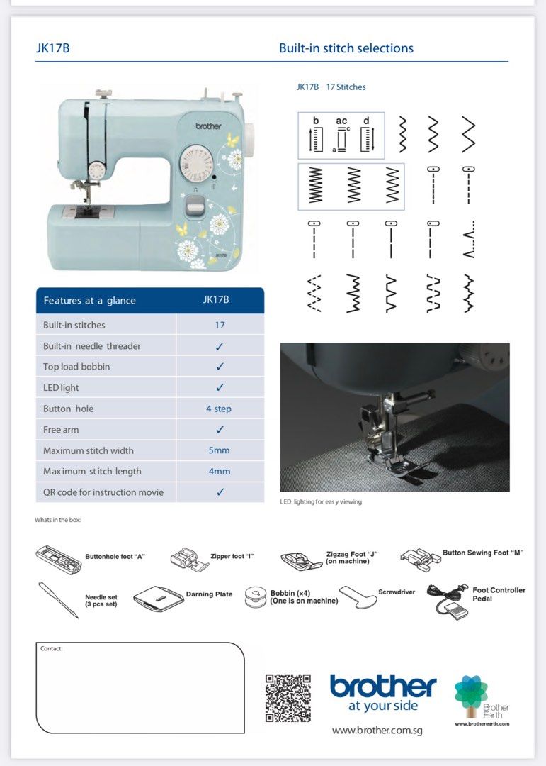 Brother JK17B Sewing Machine, TV & Home Appliances, Other Home