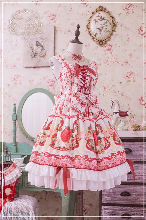 Bust 36 40in 91 102cm The Ann Of April Strawberry Lolita Dress