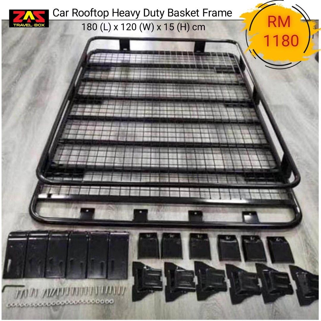 Car roofbox luggage cargo carrier tong hitam atas kereta songkok atas