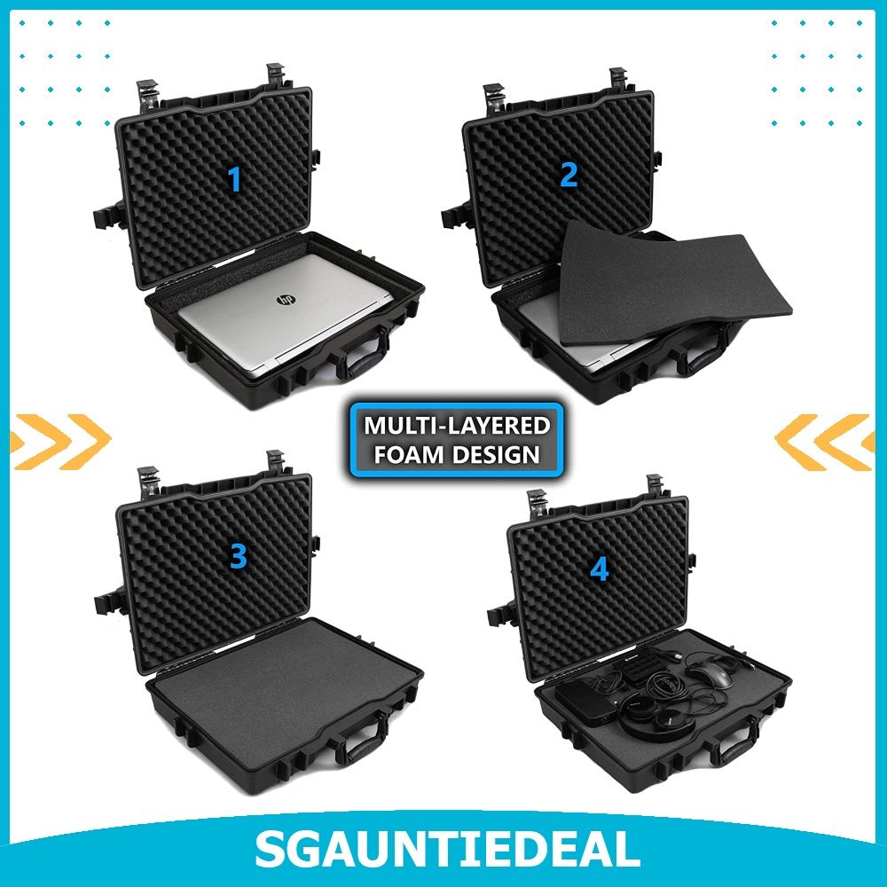 CASEMATIX Waterproof Laptop Hard Case for 15 17 inch Gaming