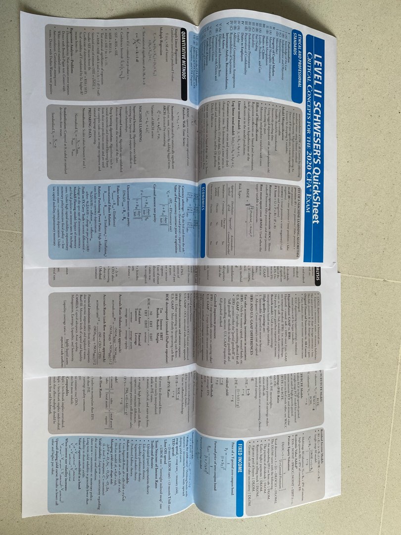cfa-level-2-formula-sheets-hobbies-toys-books-magazines
