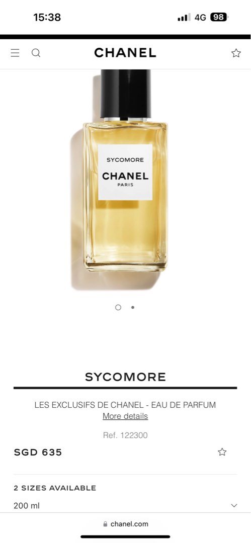 Shop for samples of Les Exclusifs De Chanel Sycomore (Eau de