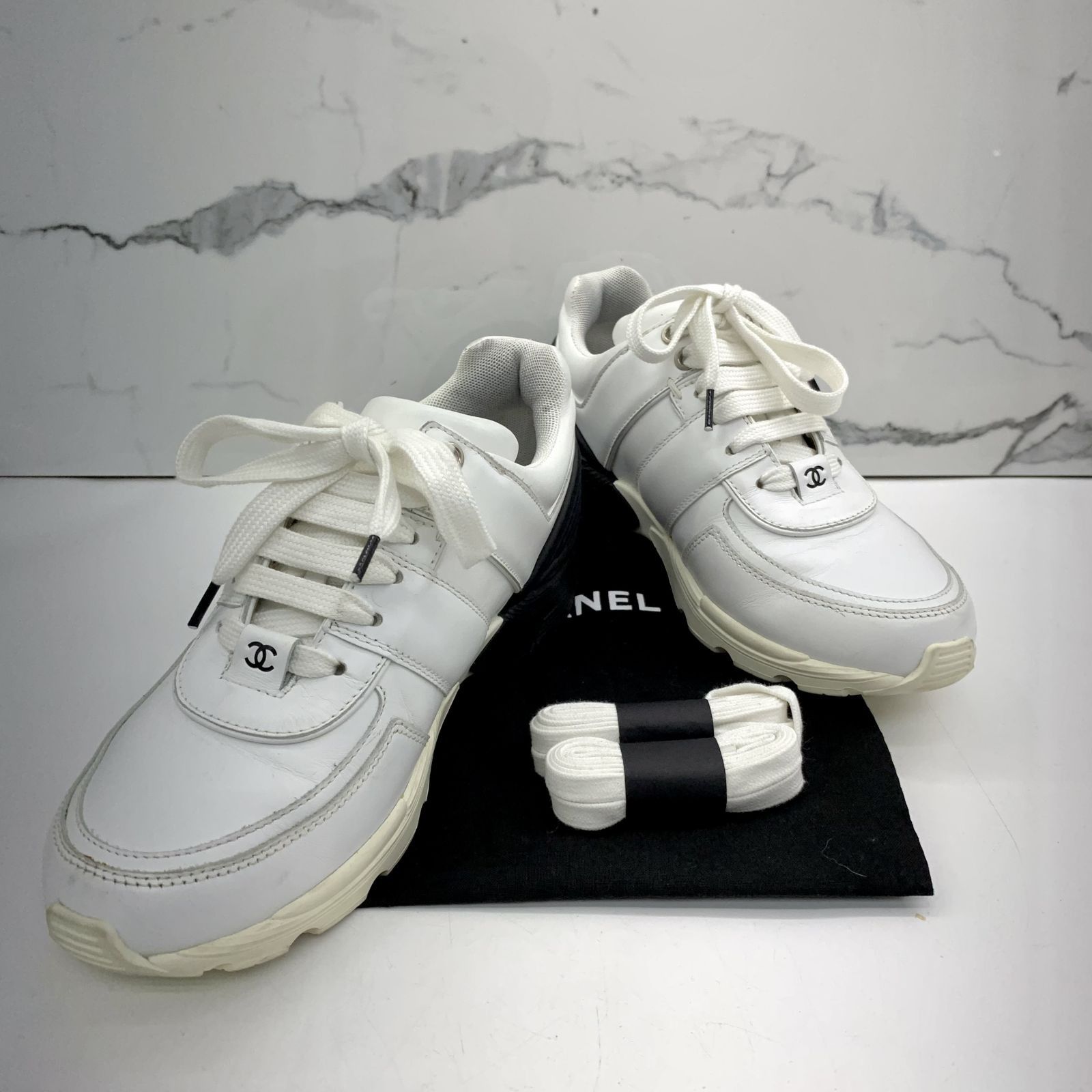 Coco chanel white sneakers outlet