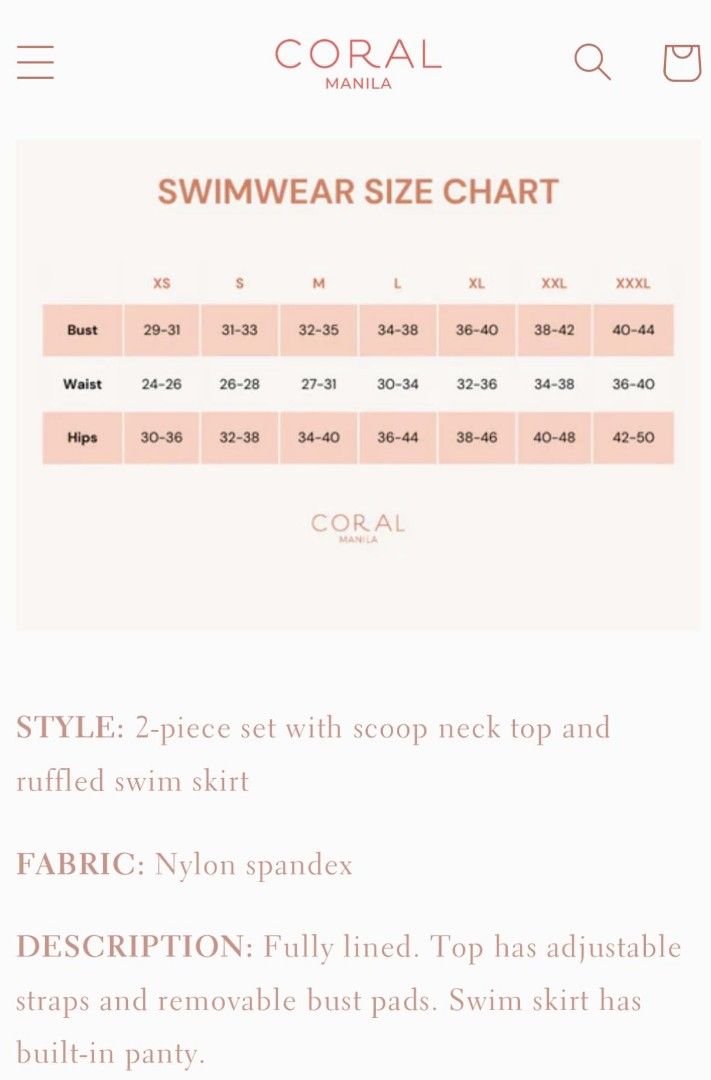 Coral Manila Two Piece Swimsuit, Women's Fashion, Swimwear, Bikinis