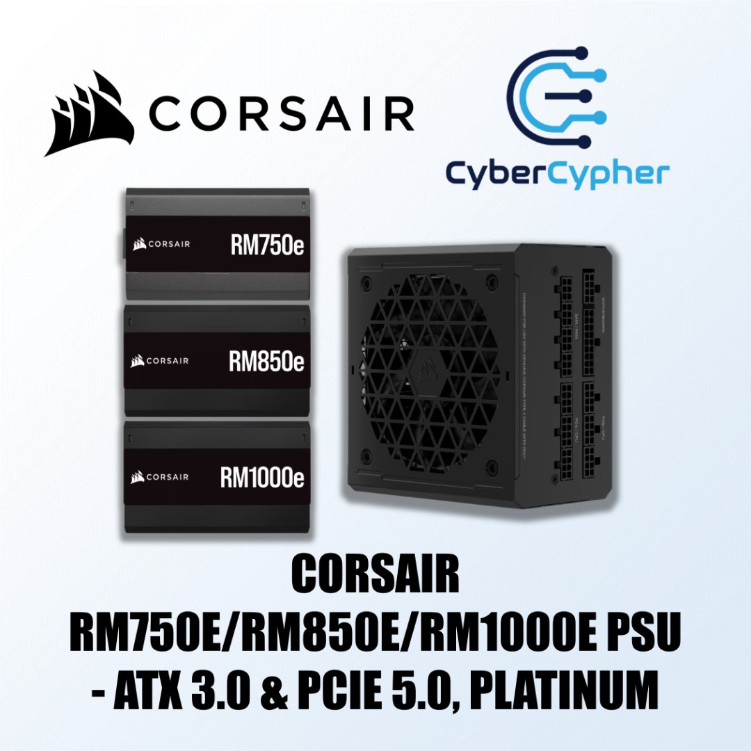 Corsair RM750e/RM850e/RM1000e psu ATX 3.0 & PCIe 5.0, Platinum (750W