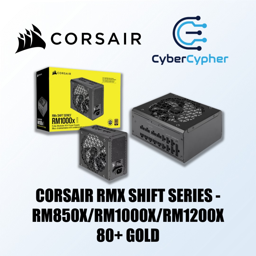 Corsair RMx Shift Series RM850X/RM1000X/RM1200X 80+ Gold ATX PSU (850W/ 1000W/1200W), Computers  Tech, Parts  Accessories, Computer Parts on  Carousell