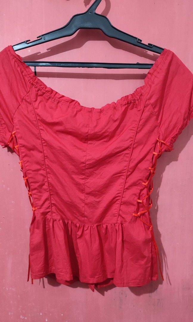 Cottagecore Red Top on Carousell