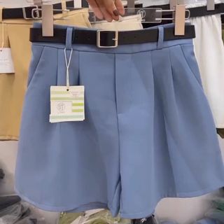 Disney blue short pants free belt bangkok bkk celana pendek import
