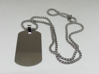 Dog Tag Solid Stainless Steel Necklace