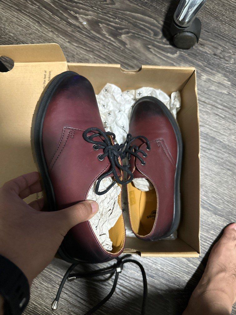 Red doc top martens womens