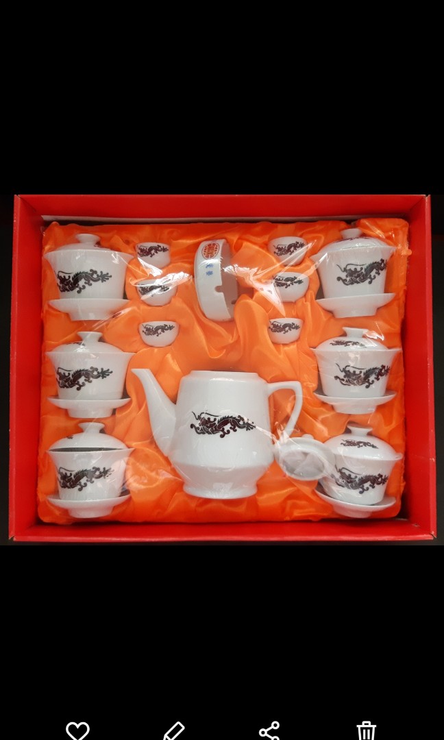 Dragon Chinese Tea Set, Furniture & Home Living, Kitchenware & Tableware,  Coffee & Tea Tableware On Carousell