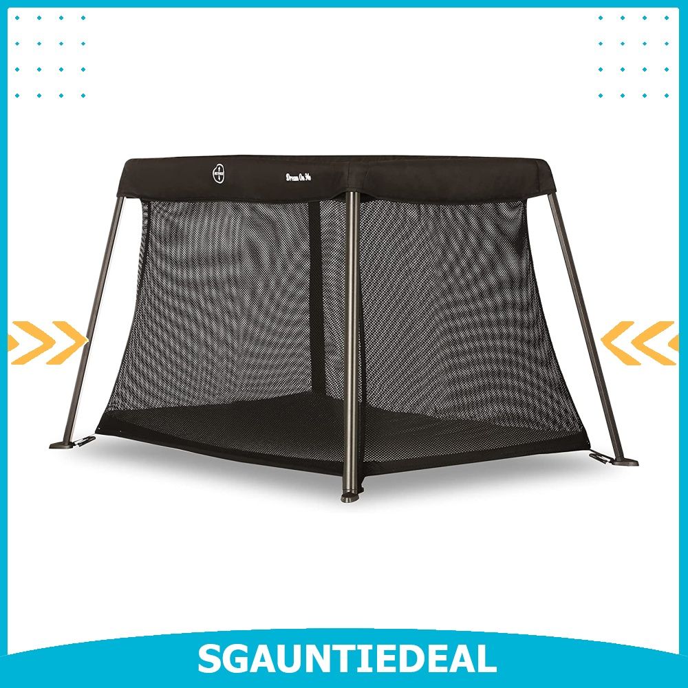 Dream On Me Travel Light Playard In Black Lightweight Portable