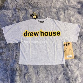 Drew House Boxy Logo Tee (Heather Grey)