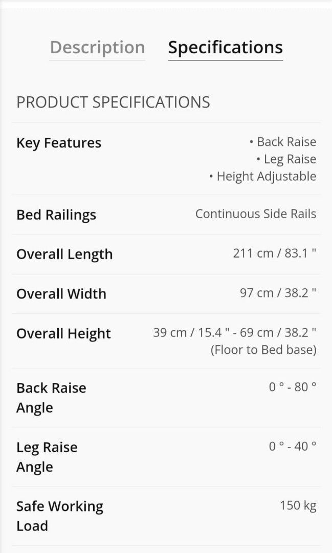 Electric Hospital Bed, Furniture & Home Living, Furniture, Bed Frames
