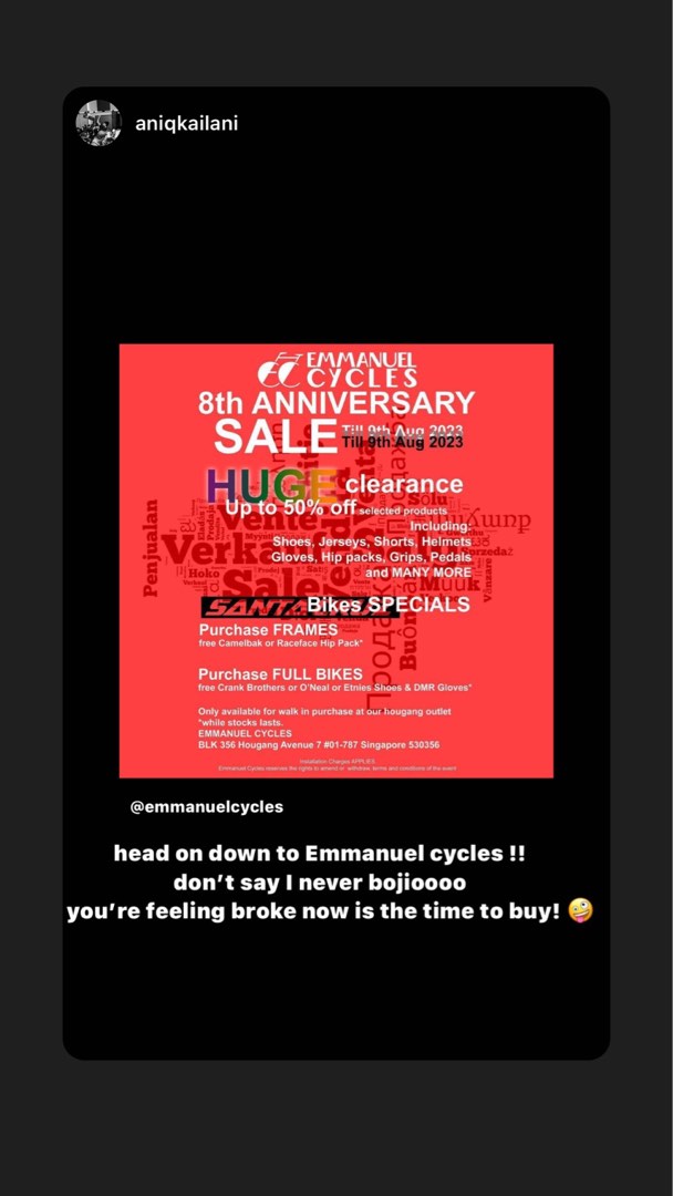 Emmanuel shop cycles carousell
