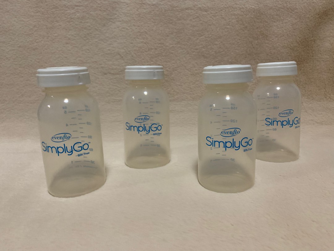 EvenFlo Simply Go 5oz milk bottles (set of 4) on Carousell