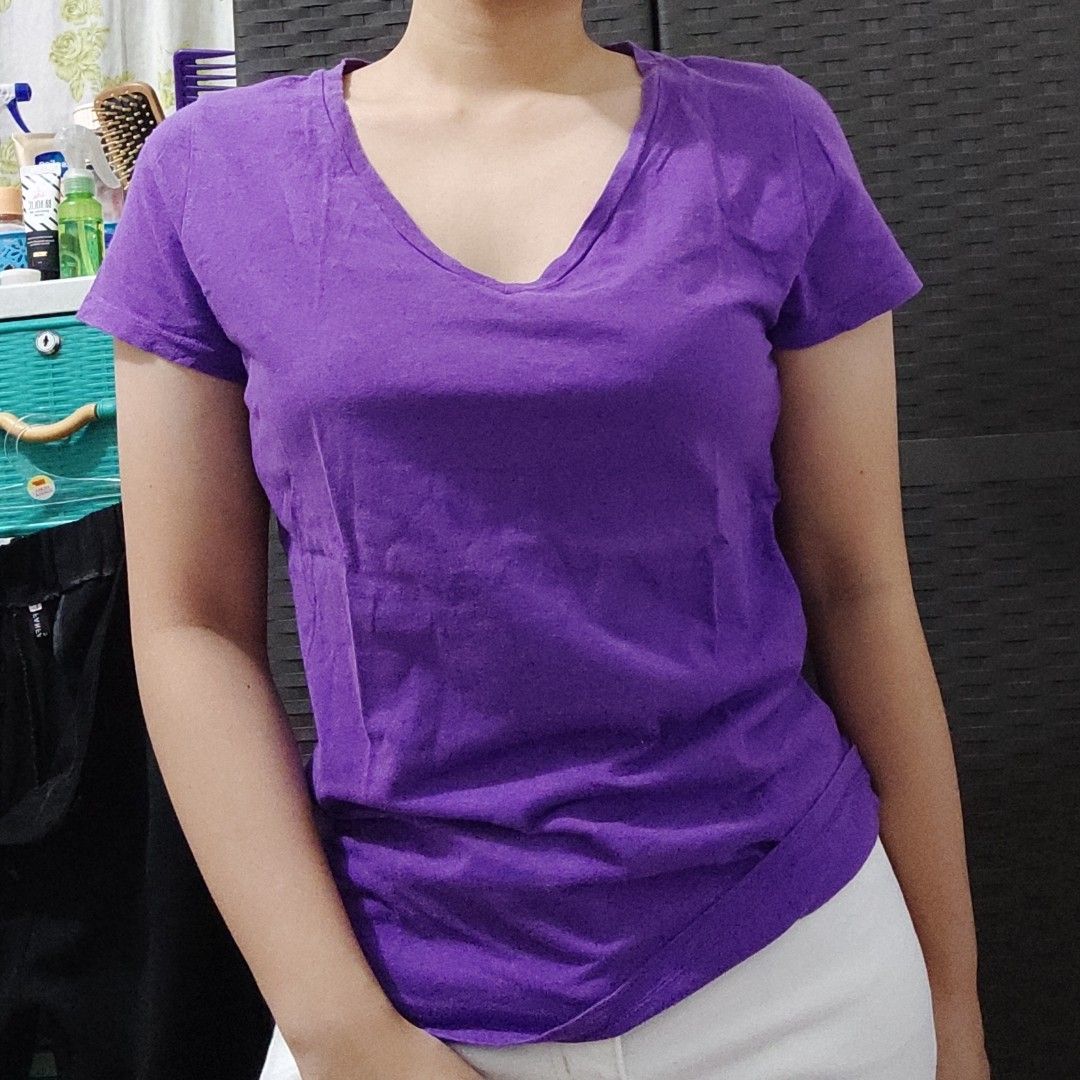 REPRICED FADED GLORY V neck Shirt Women s Fashion Tops Shirts