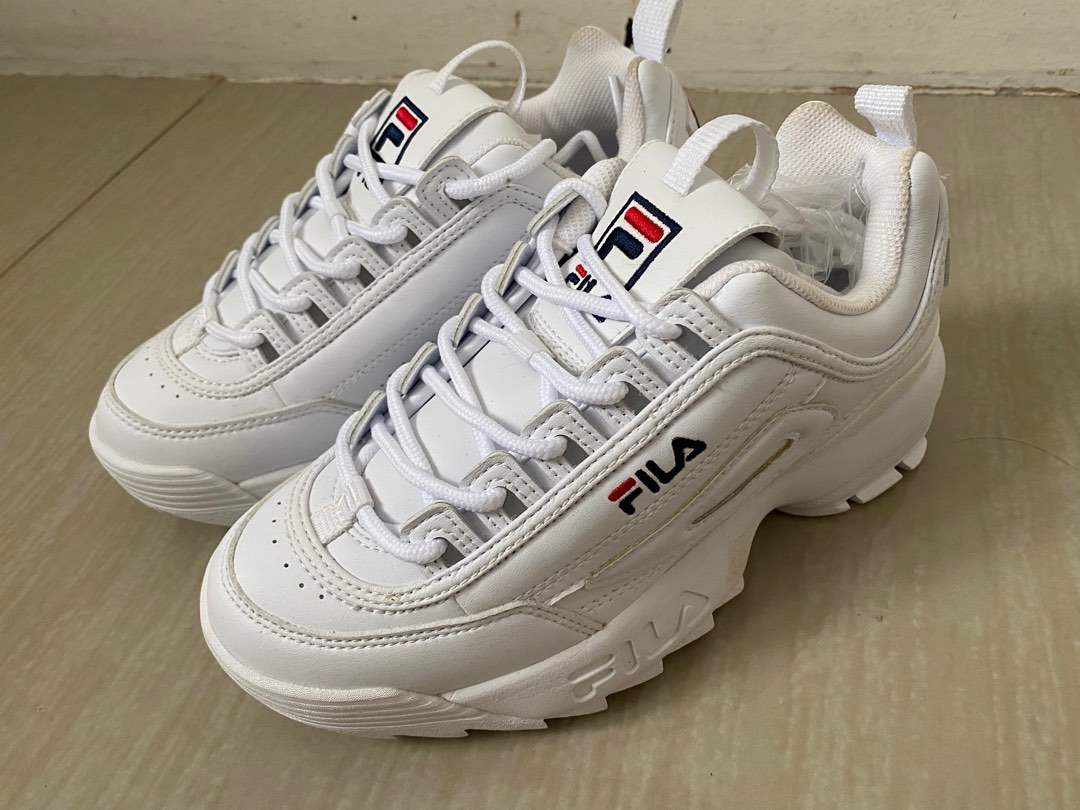 Fila rubber shoes white discount