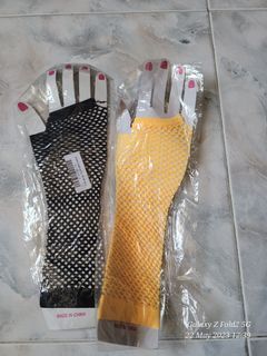 Fish net fashion gloves K pop J rock