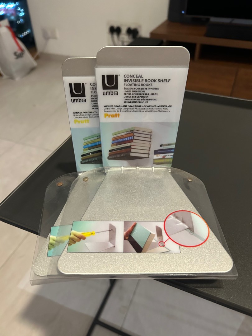 Umbra Floating Bookshelf (x2), Furniture & Home Living, Furniture