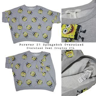Forever 21 Spongebob Oversized Semi Croptop