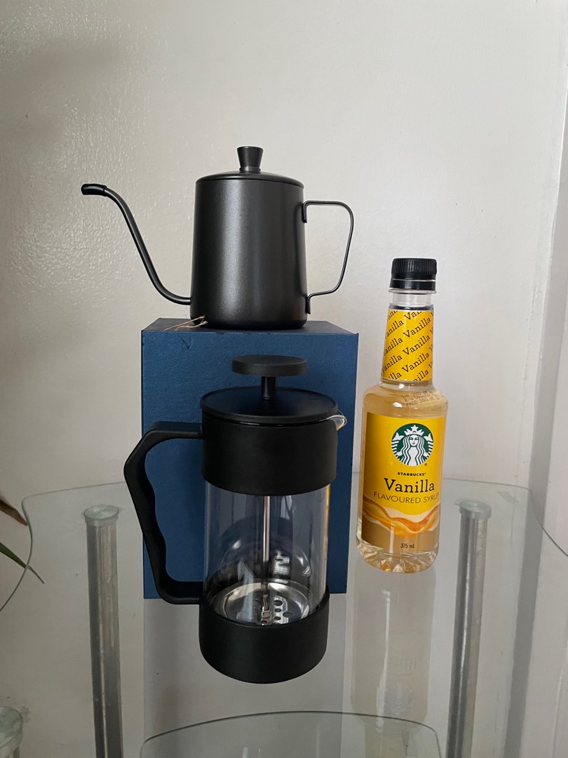 French press, starbucks vanilla, pitcher on Carousell