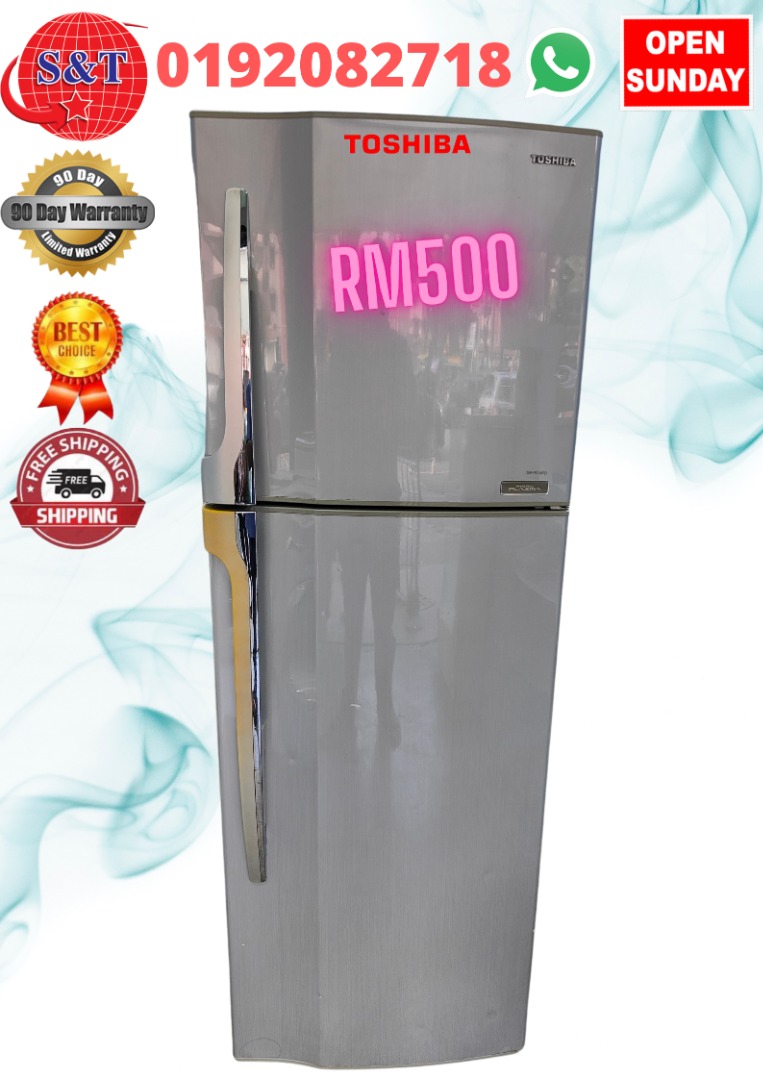 FRIDGE DOUBLE DOOR TOSHIBA HYBRID, TV & Home Appliances, Kitchen