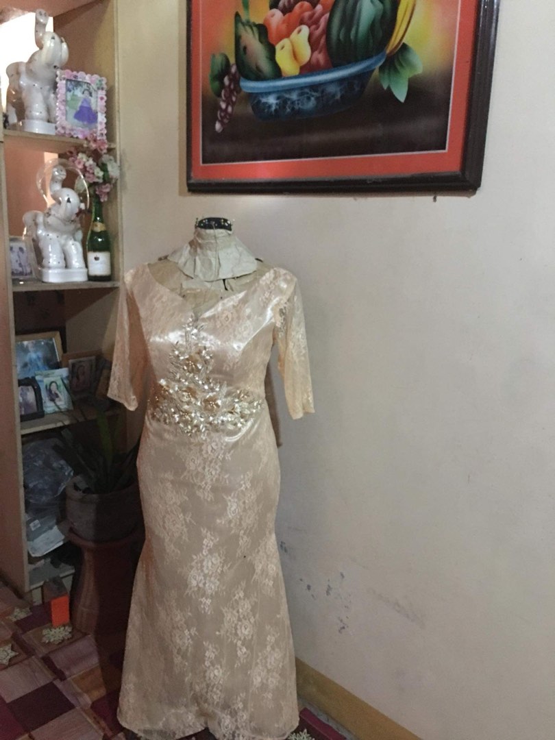 Full lace XL mother’s gown or ninang’s gown on Carousell