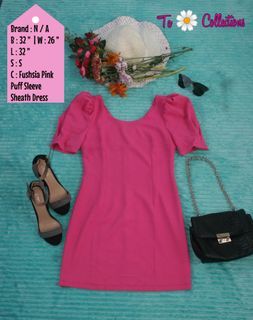 Fushcia Pink Sheath Dress | Mini Dress