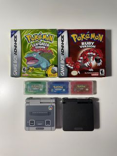 Gameboy Advanced SP AGS-101 with all GBA Pokemon games