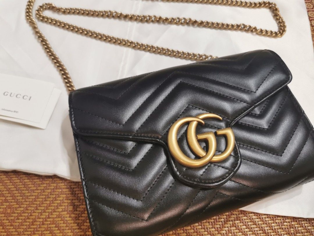 Marmont 2.0 leather wallet on a chain clearance