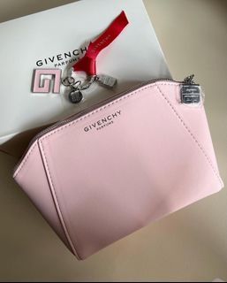 Givenchy pouch with keychain/bag accessories with box can fit big phones